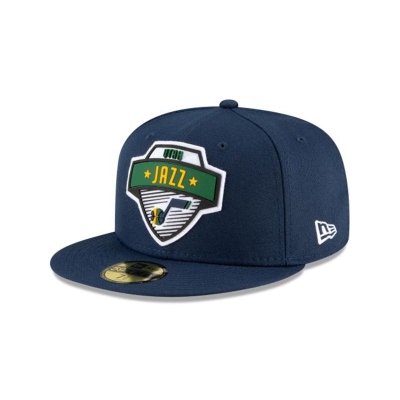 Blue Utah Jazz Hat - New Era NBA Tip Off Edition 59FIFTY Fitted Caps USA3589160